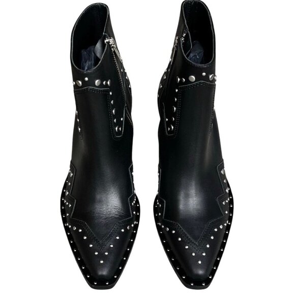 The Kooples Santiago Studded Black Boots Size 41 US Size 10 - Picture 7 of 16